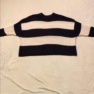 American Eagle Cropped Striped Sweater